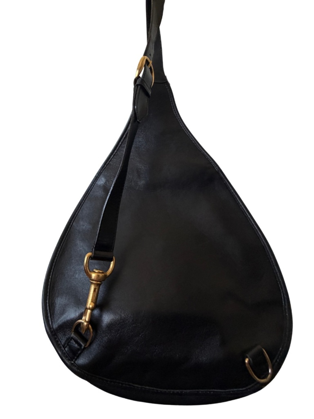 Vintage Gucci Horsebit Black Leather Sling Bag - Picture 7 of 9